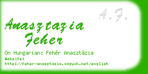 anasztazia feher business card